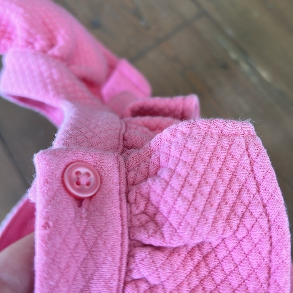 Janie and jack pink quilted short romper lace ruffles girls 4 - Picture 7 of 7